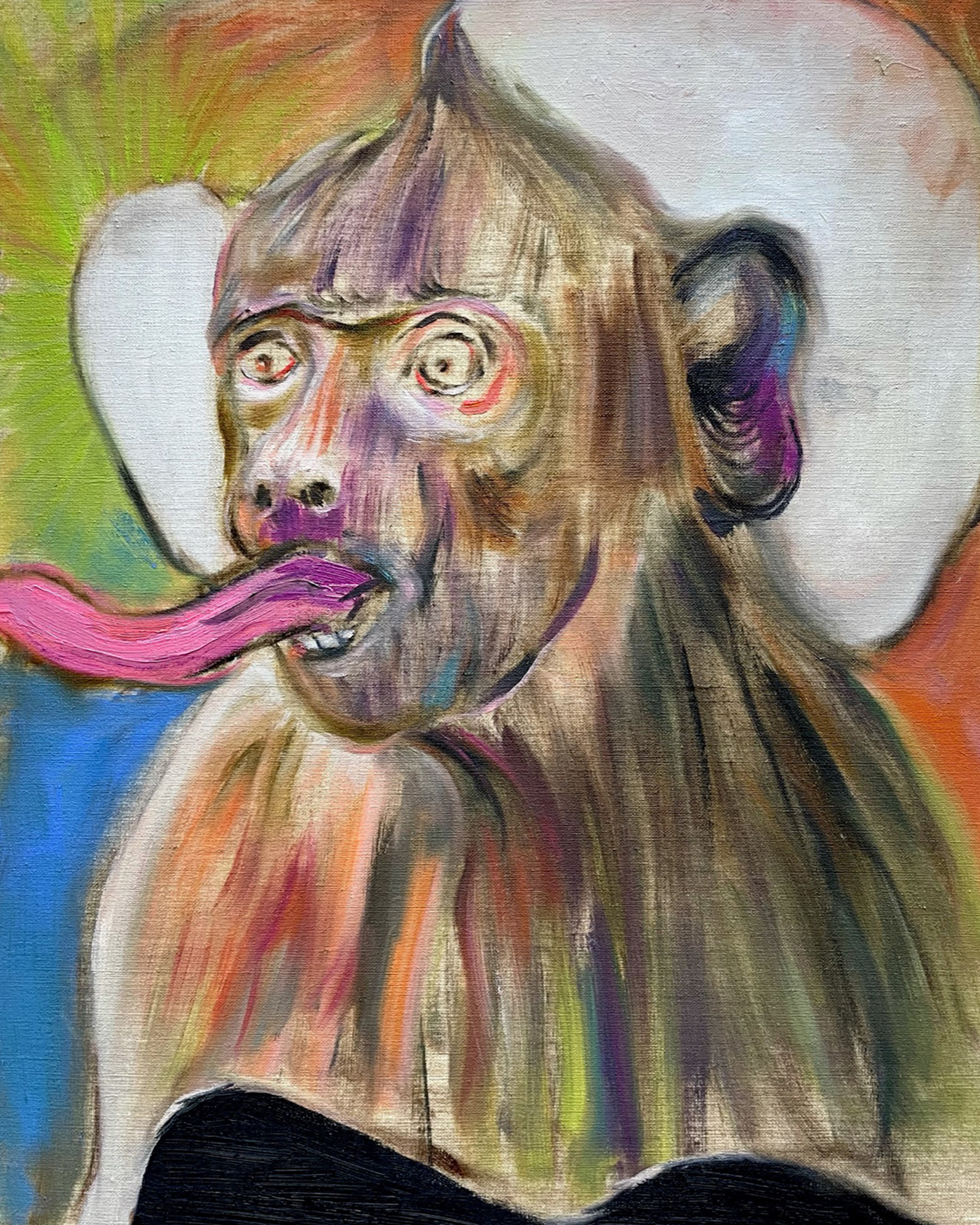 「Long tongue」606×500　oil on canvas 2020