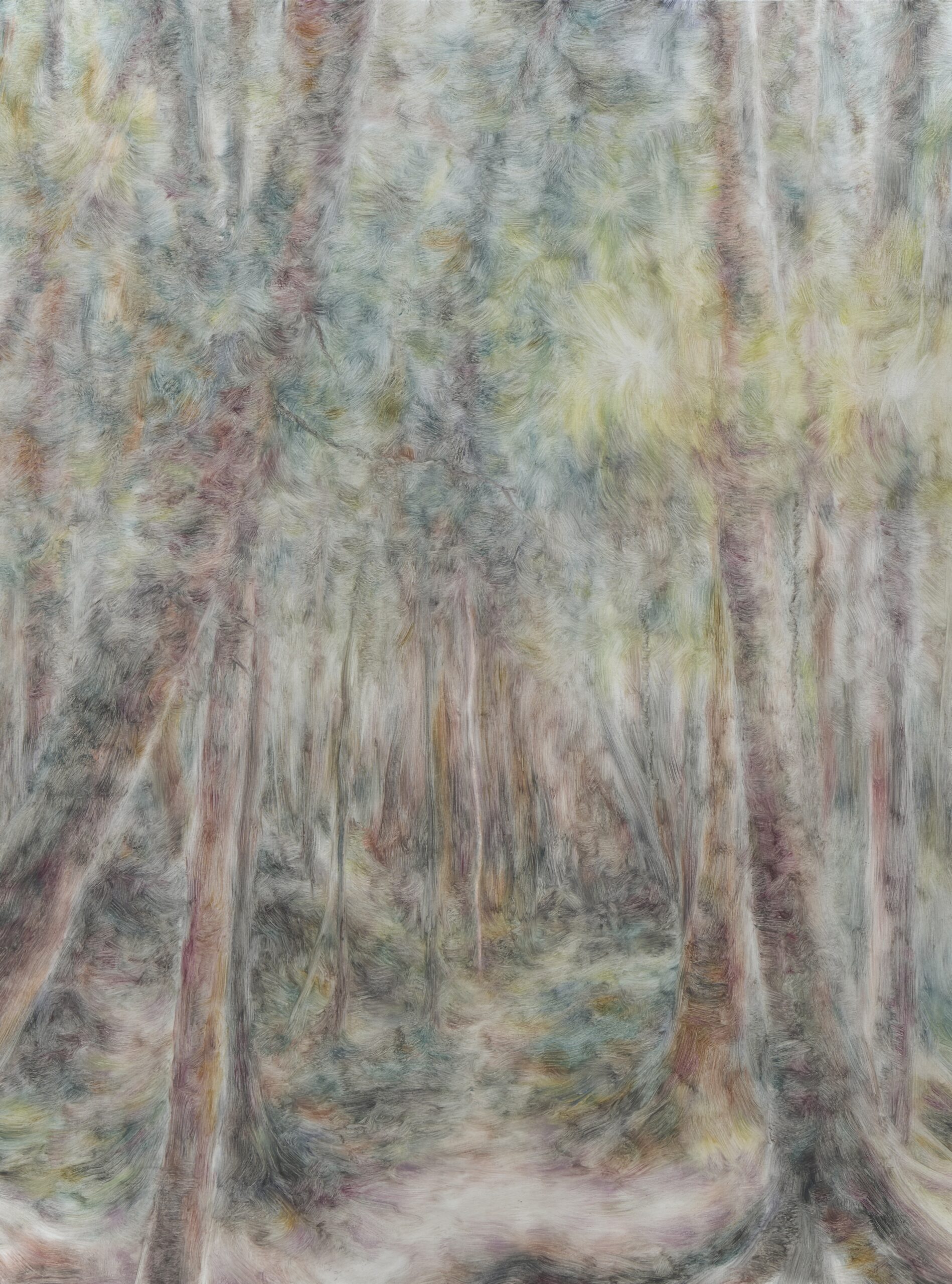 Vacant Land — White Wood, 2025, oil on canvas, 1303 × 970 mm